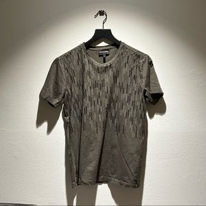 Khaki Green Geometric/ Color Blocked Graphic T-Shirt